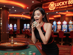 Woman hits jackpot with lucky88 at roulette table in casino