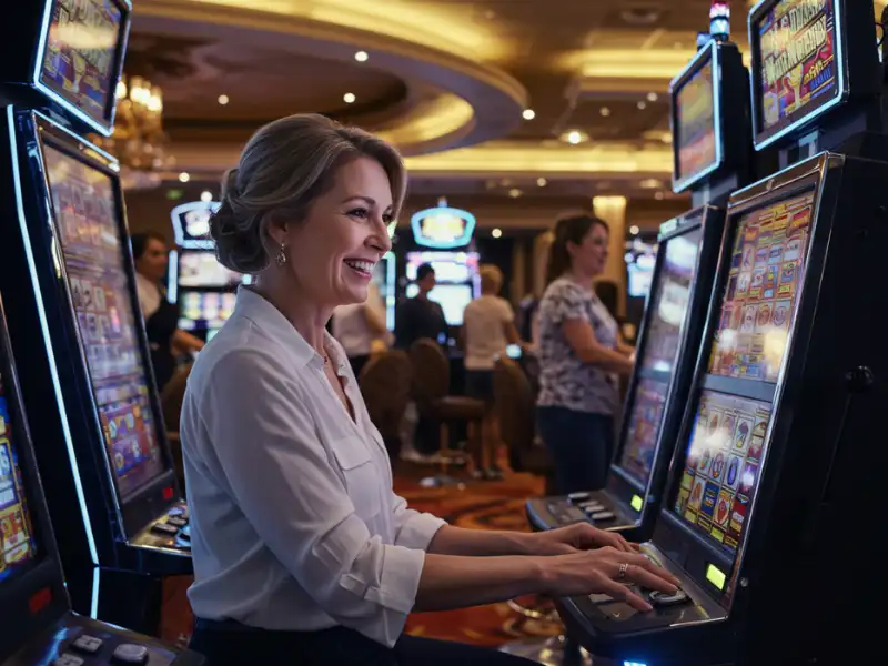 Colorful slot machine reels spinning at jili mine online casino