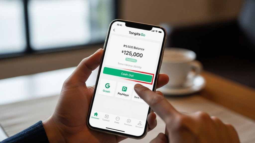 how to cash out tongits go