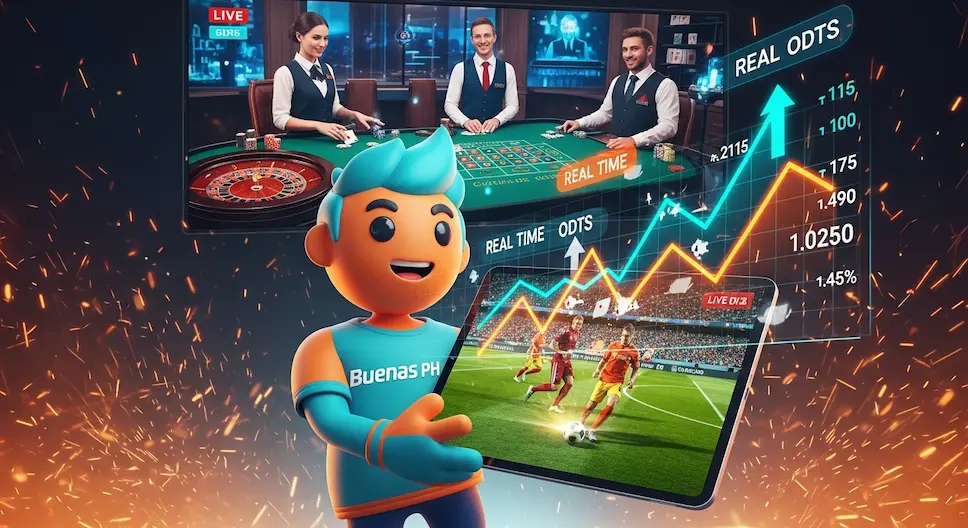 Engaging in live sports betting and live dealer games at Buenas Ph